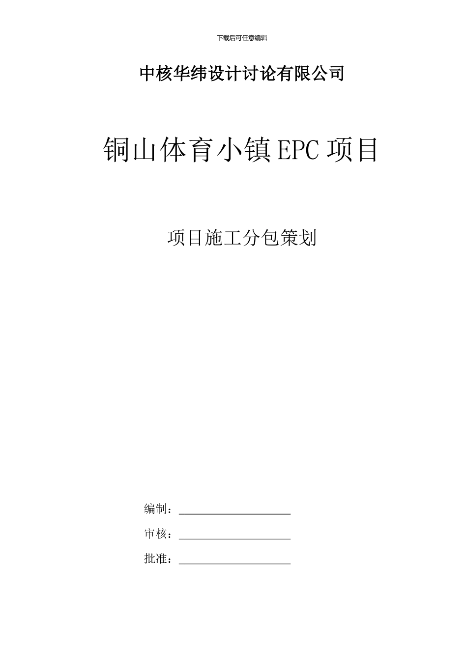 项目分包方案策划_第1页