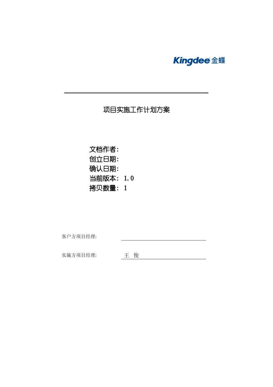 项目实施工作计划模板_第2页