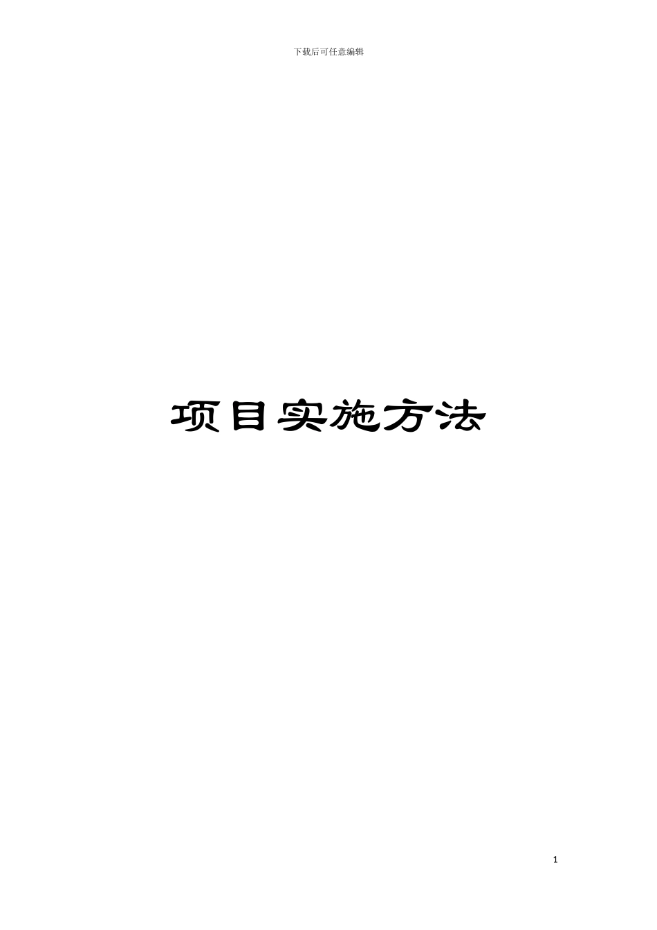 项目实施方法模板_第1页