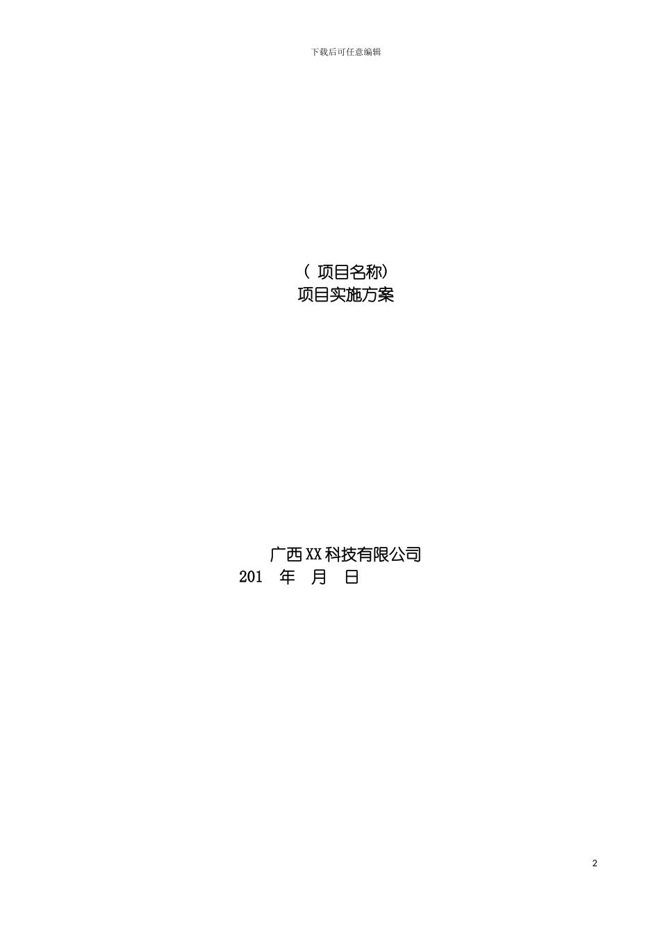 项目实施方案详细版模板_第2页