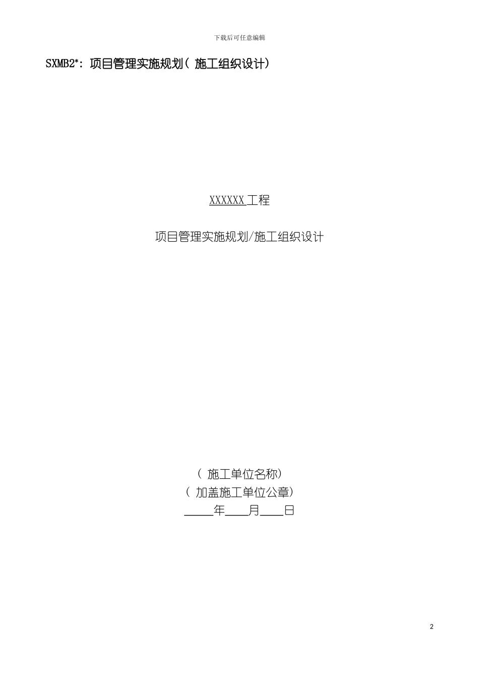 项目实施规划模板_第2页