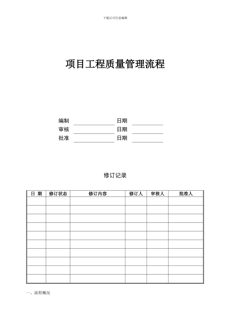 项目工程质量管理流程_第1页