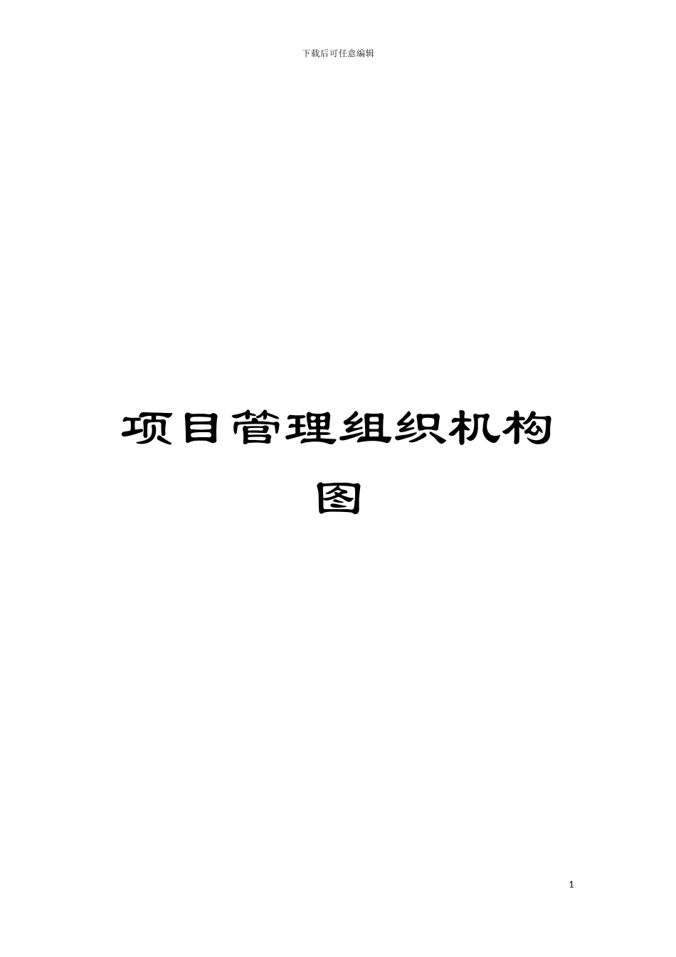 项目管理组织机构图模板_第1页