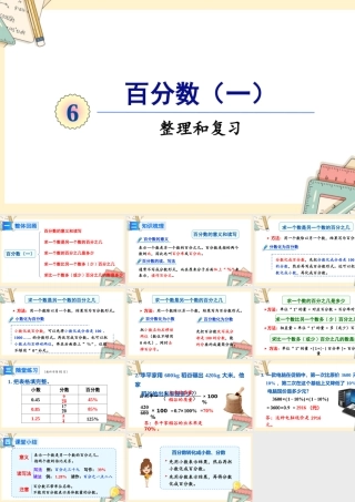 人教版六年级上册数学-2024-2025学年度-6.6整理和复习 教学课件
