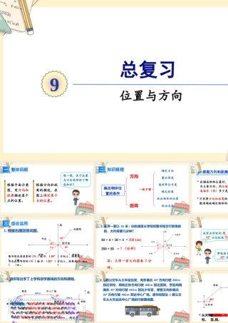 人教版六年级上册数学-2024-2025学年度-总复习-第3课时 位置与方向 教学课件