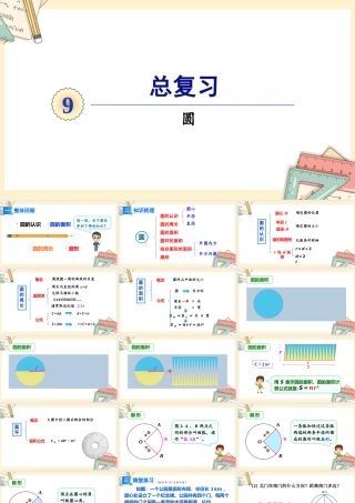 人教版六年级上册数学-2024-2025学年度-总复习-第4课时 圆 教学课件