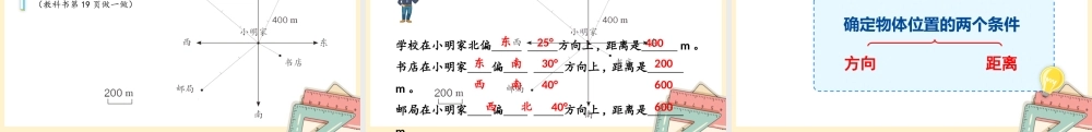 人教版六年级上册数学-2024-2025学年度-2.2在平面图上标出物体位置 教学课件