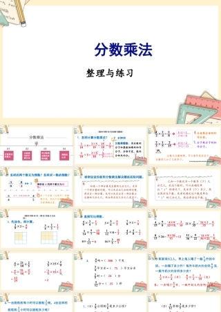 苏教版六年级上册数学-2024-2025学年度-第二单元-整理与练习 教学课件