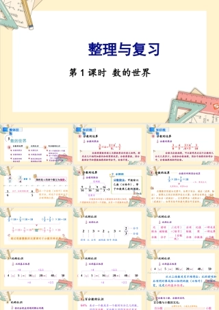 苏教版六年级上册数学-2024-2025学年度-第七单元整理和复习-第1课时 数的世界 教学课件
