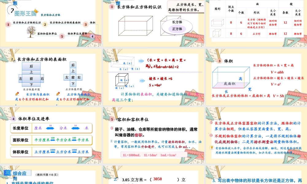 苏教版六年级上册数学-2024-2025学年度-第七单元整理和复习-第2课时 图形王国 教学课件