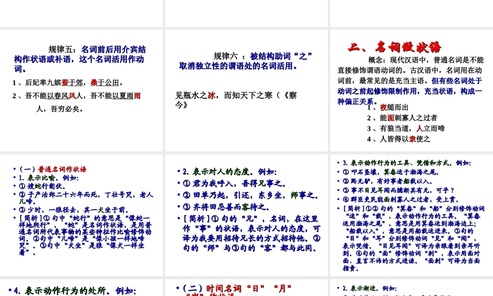 东莞市高考冲刺会资料 词类活用通假字古今异义