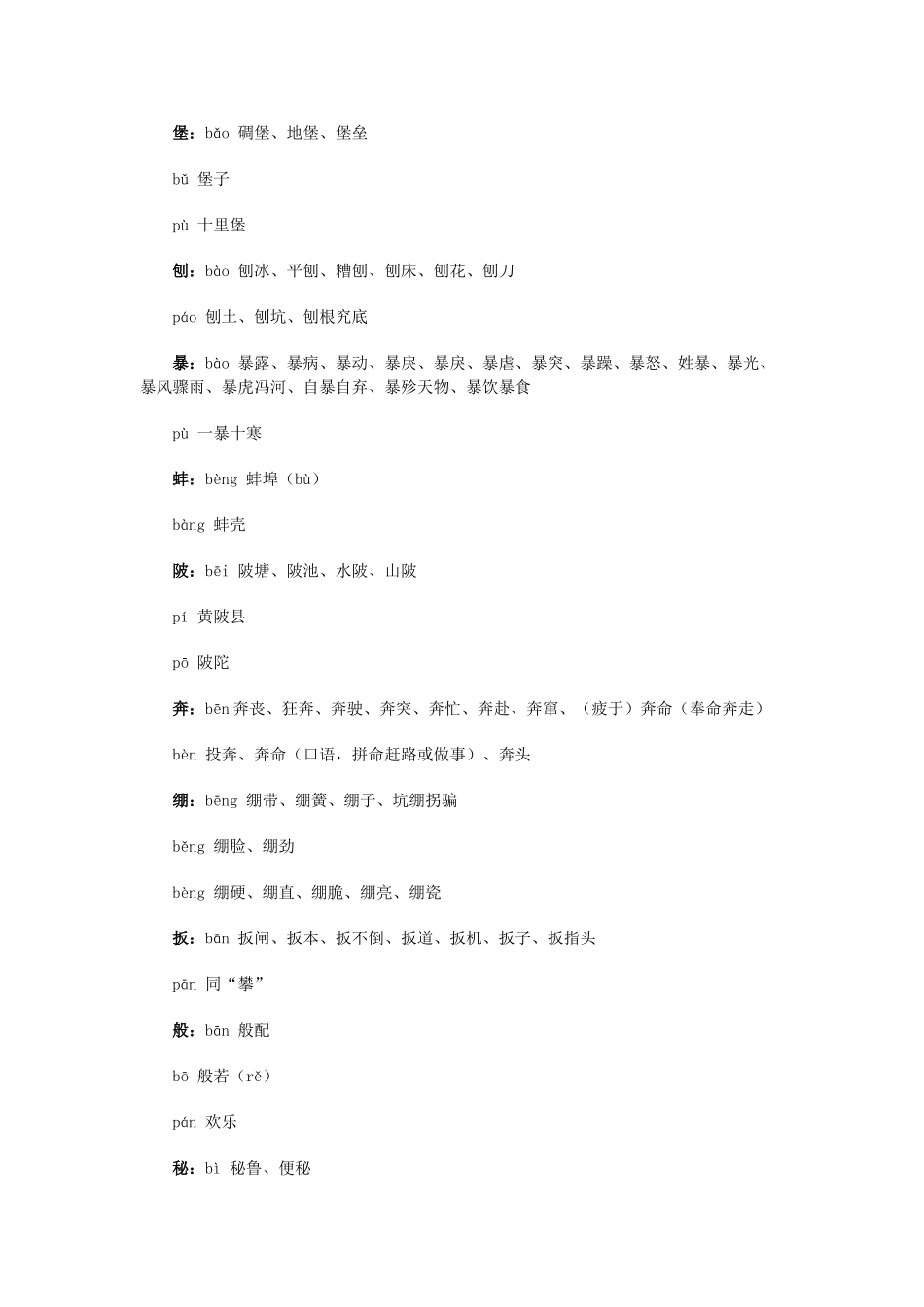 高考复习专题：高考考点 常见多音多义字ab_第3页