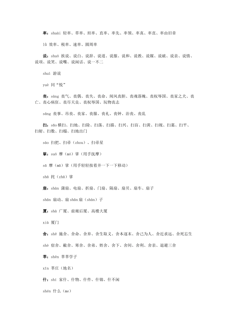 高考复习专题：高考考点 常见多音多义字rs_第3页