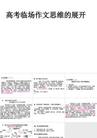 高考临场作文思维的展开