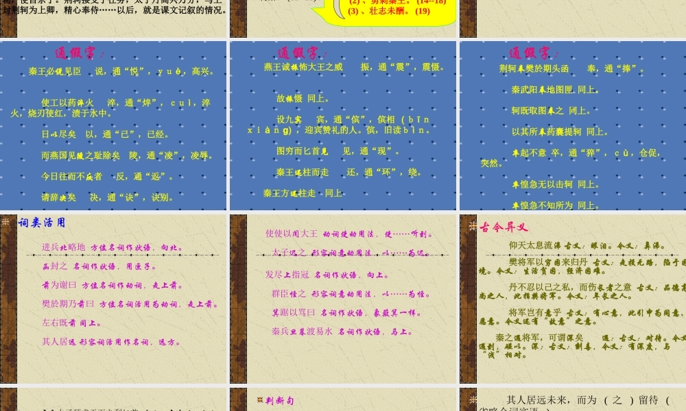 荆轲刺秦王《战国策》