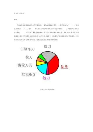 孔加工刀具知识