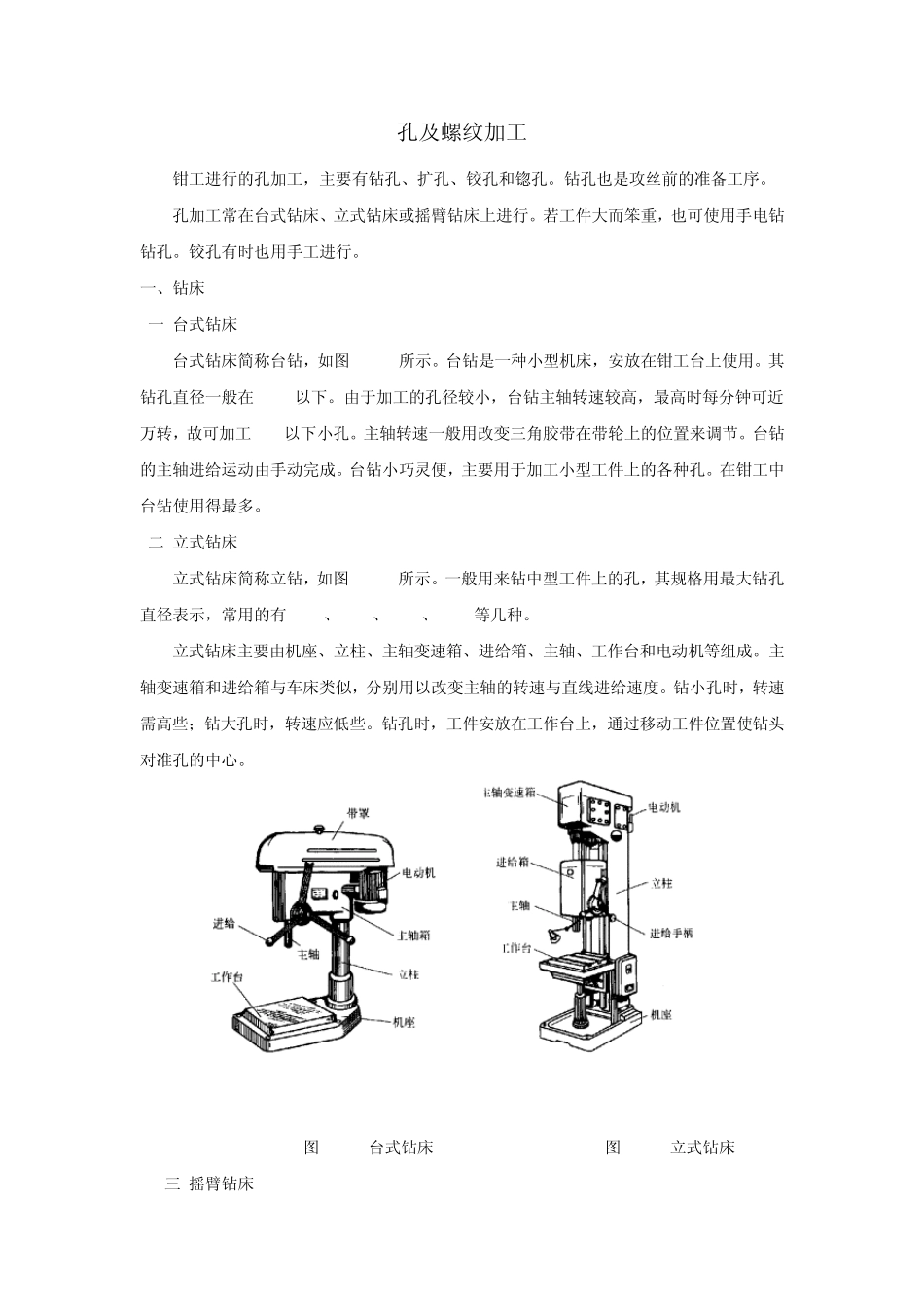 孔及螺纹加工_第1页