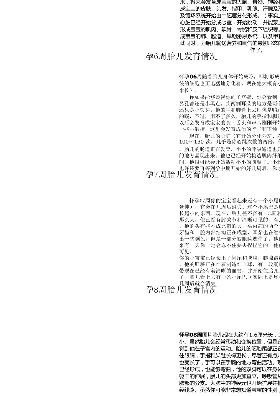 孕期胎儿发育过程图_第2页