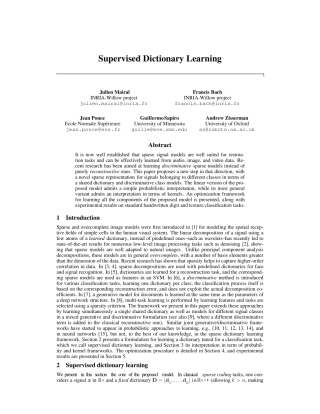 字典学习SupervisedDictionaryLearning