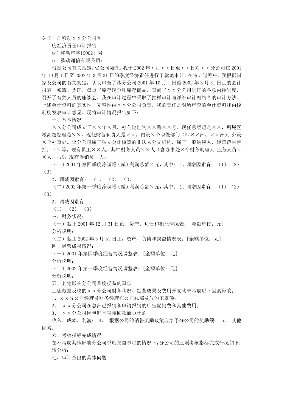 季度审计报告_第1页