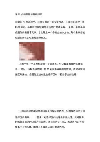 学PS必须掌握的基础知识