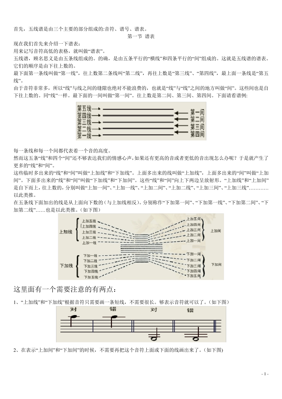 学习五线谱(初学者专用)_第1页