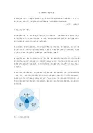 学习地图与业务绩效