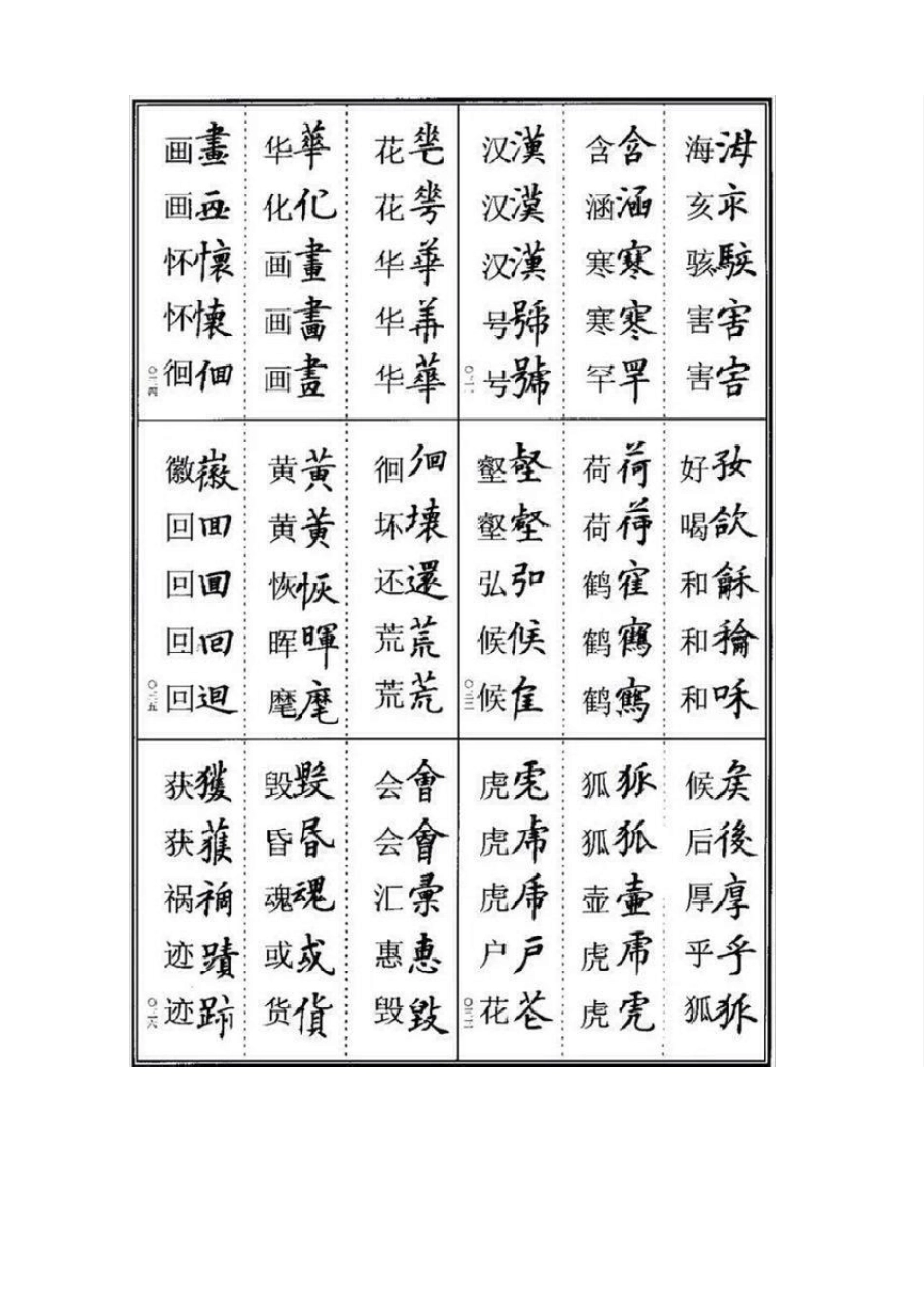学书法必看,常用异体字表_第2页