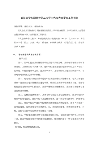 学代会提案报告.4.18