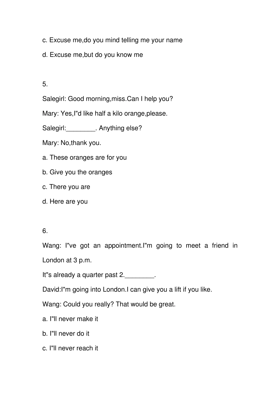 学位英语会话技能复习指导_第3页