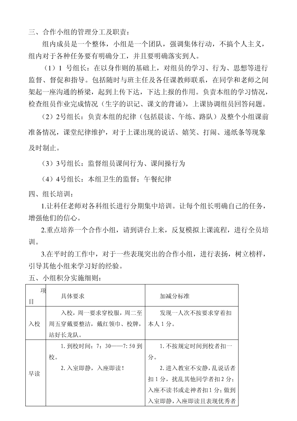 小组合作学习管理办法及奖惩及表格_第2页
