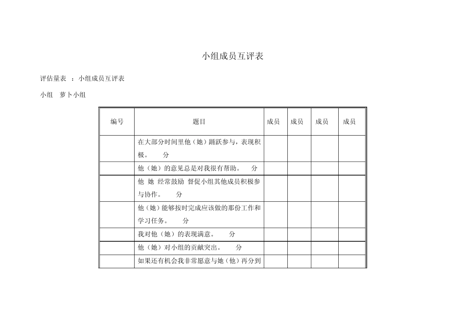 小组成员互评表_第1页