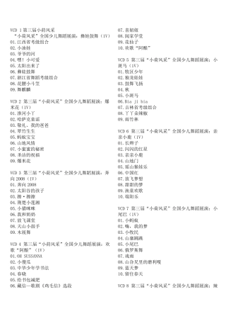 小荷风采舞蹈目录