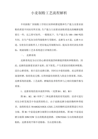 小麦制粉工艺流程解析