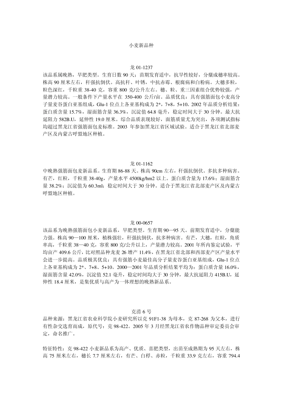 小麦品种介绍_第1页