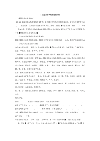 小麦田除草剂详解