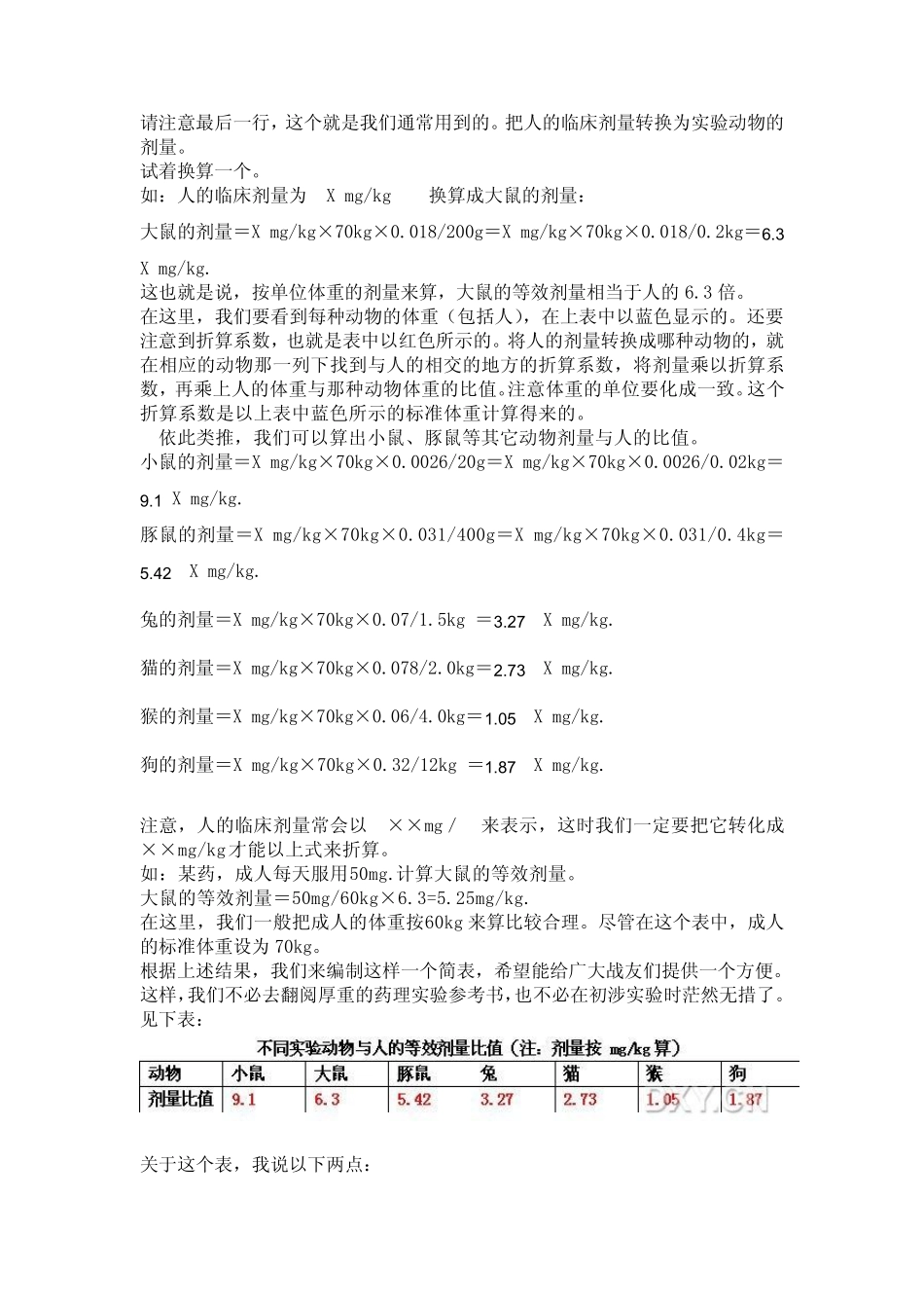 小鼠给药剂量大鼠给药剂量转化_第2页