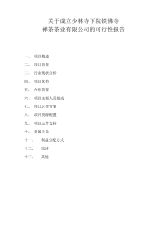 少林禅茶文化推广方案