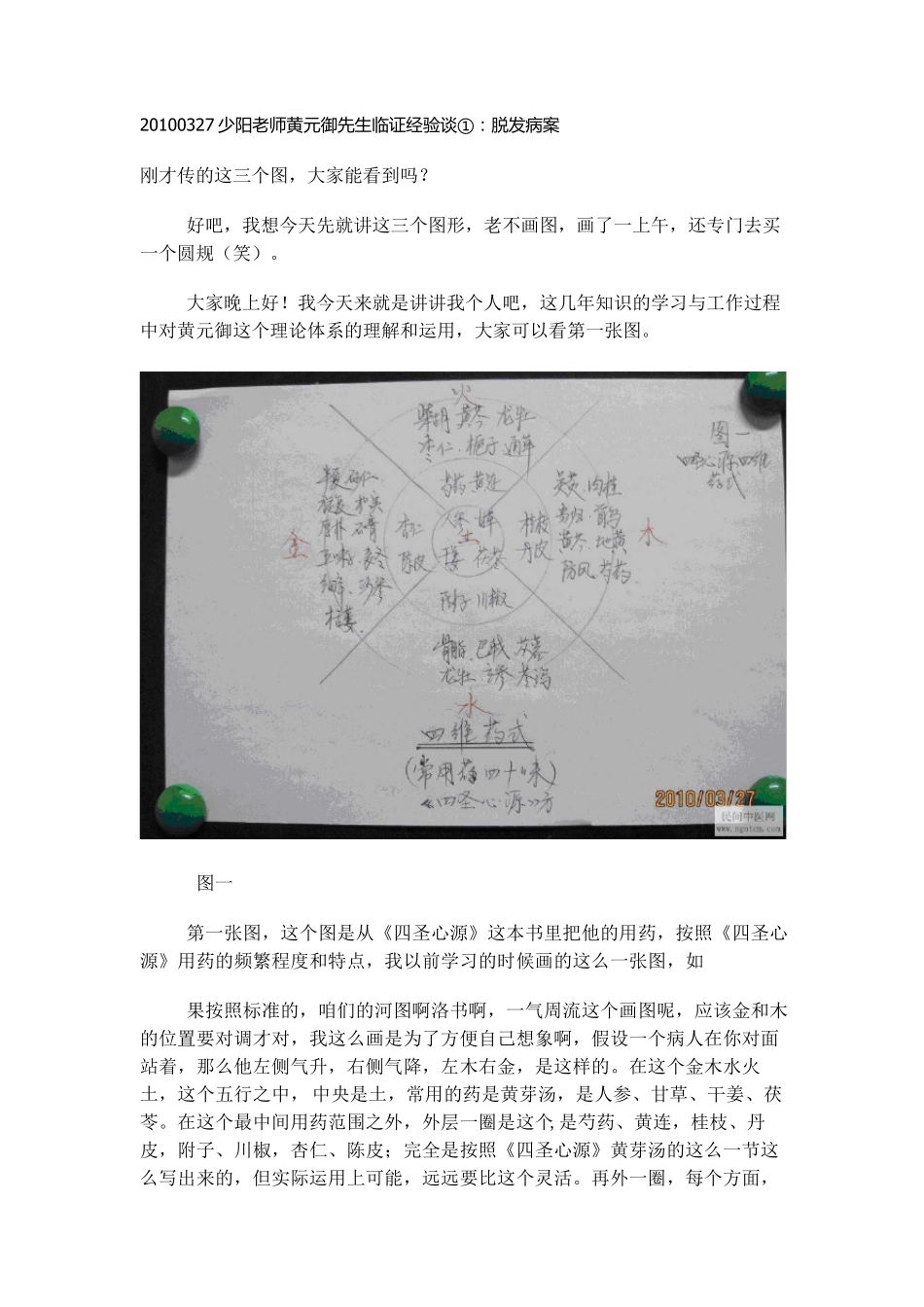 少阳老师黄元御先生临证经验谈：脱发_第1页