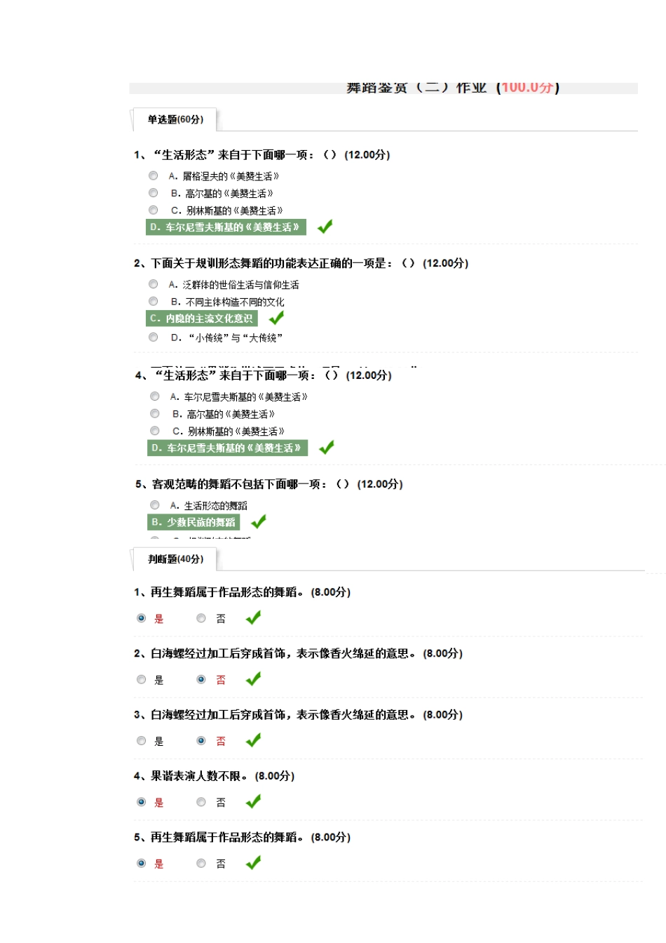 尔雅通舞蹈鉴赏作业(刘建)_第1页