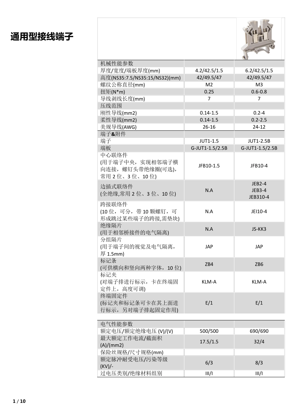 尤提乐导轨式接线端子1_第1页