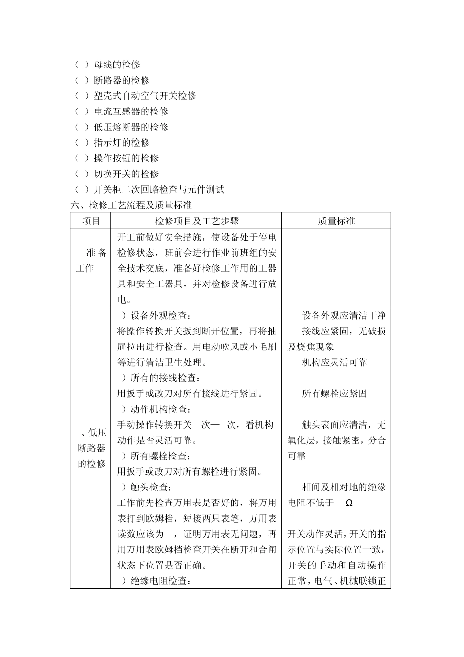 就地配电柜检修规程_第2页