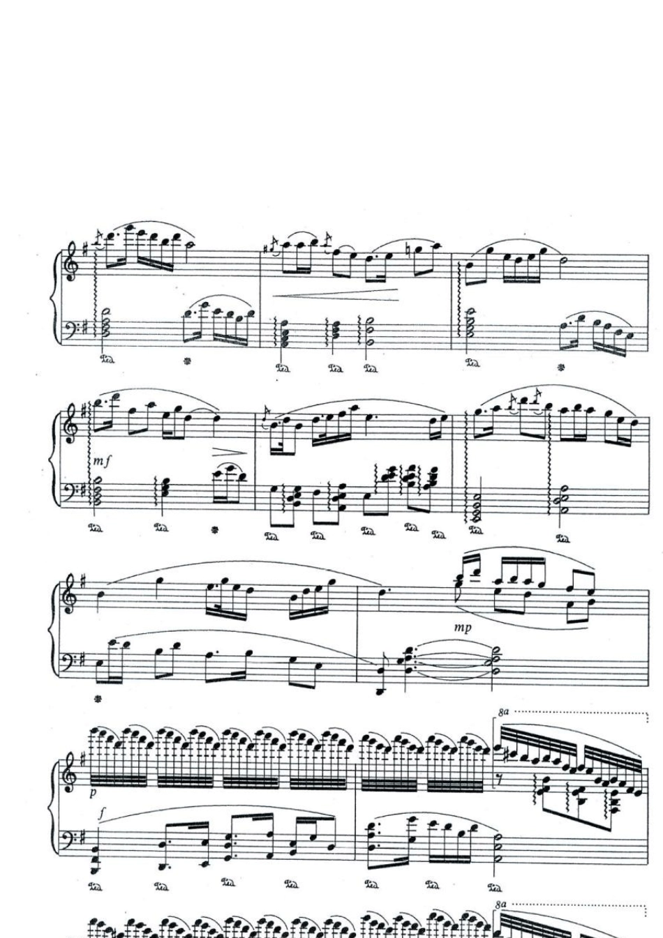 尹德本、蒋泓改编《梁祝》钢琴曲谱_第2页