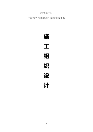 尾水排放施工组织设计