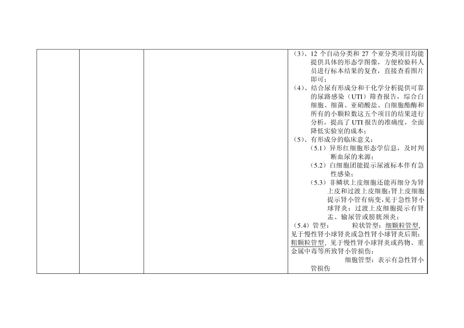 尿沉渣分析仪技术参数详细对比表(UFvsIQ200)20111_第2页