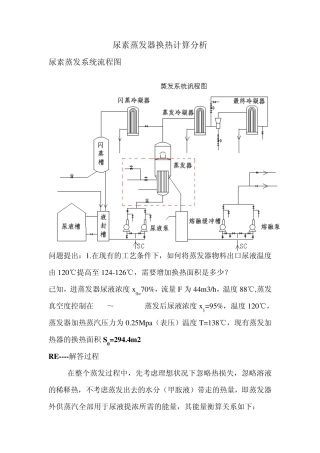 尿素蒸发器蒸发换热计算(更新版)
