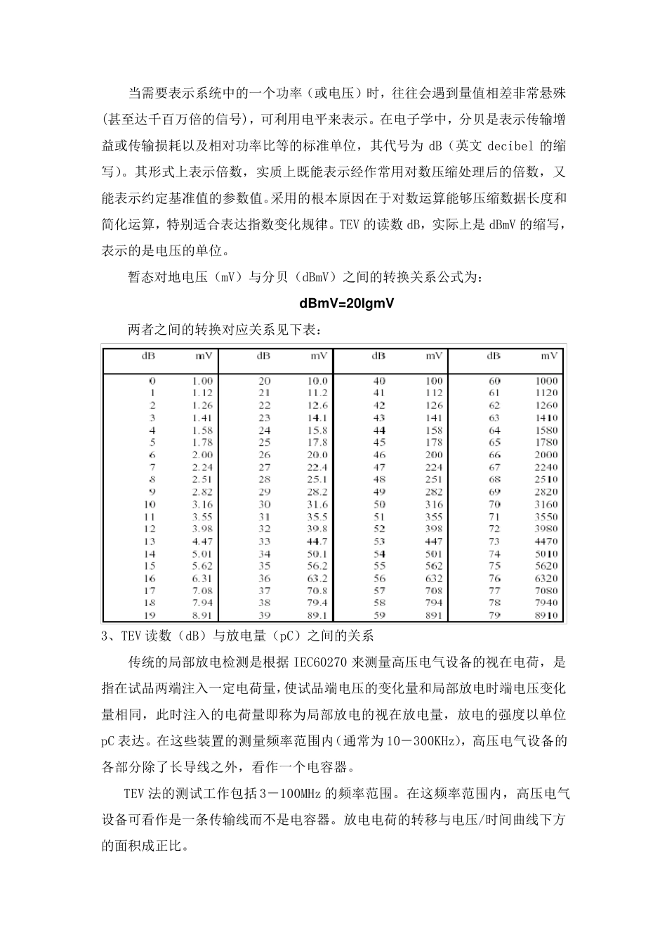 局部放电检测读数(dB)与放电量(pC)关系分析_第2页
