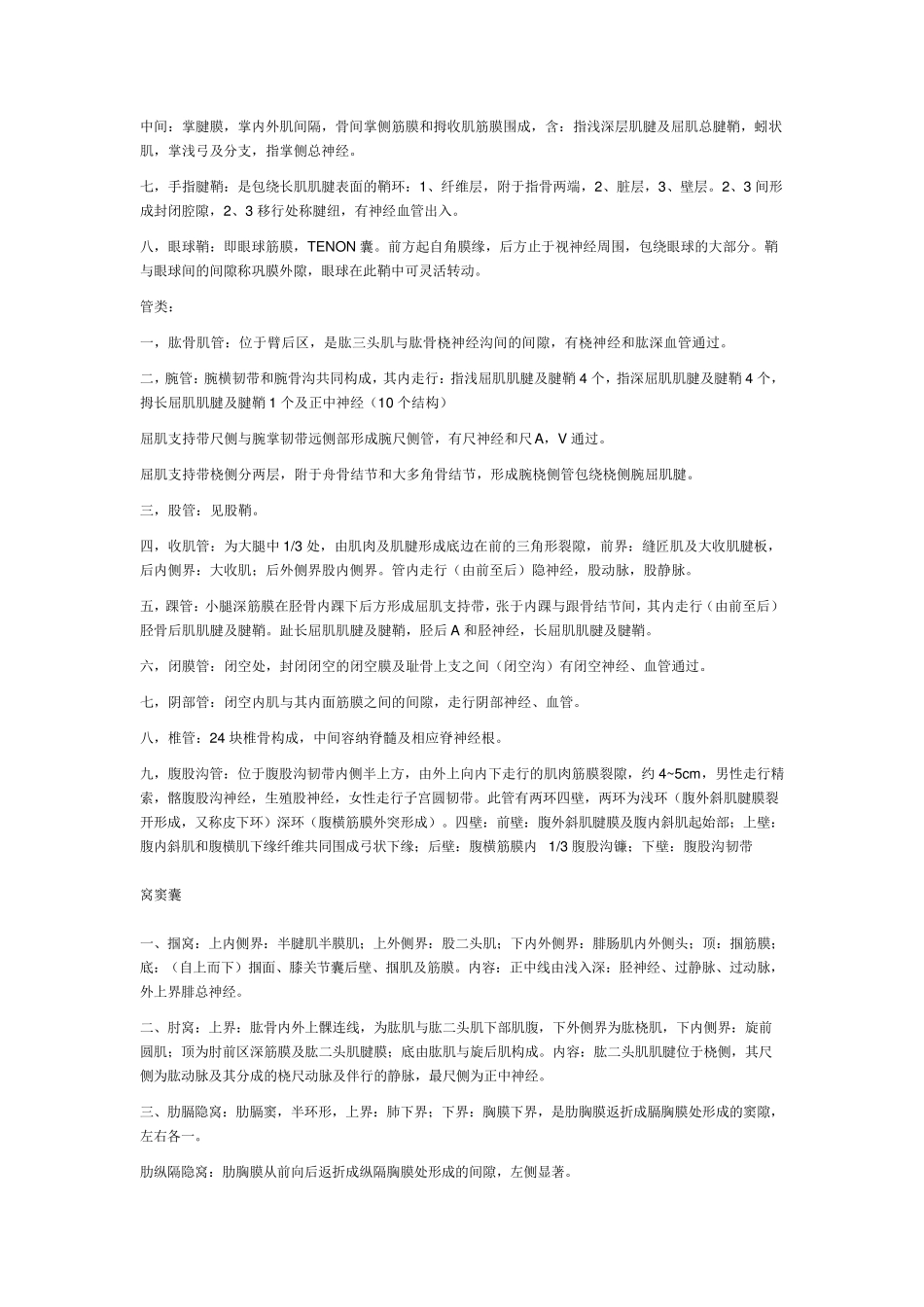 局部解剖学总结+分区超级整理_第2页