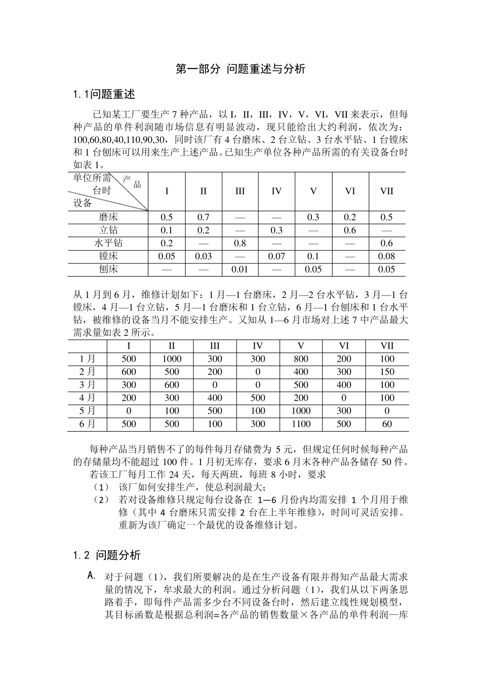 层次分析,已知某工厂要生产7种产品,以I,II,III,IV,V,VI,VII_第1页