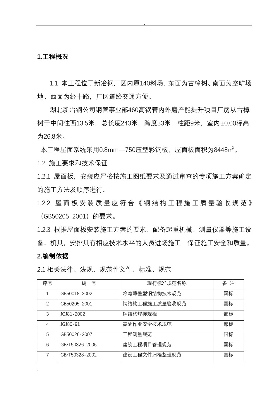 屋面彩钢板安装施工组织设计方案_第3页